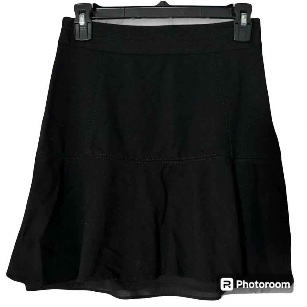 WHITE HOUSE BLACK MARKET Womens black ruffled hem pencil skirt